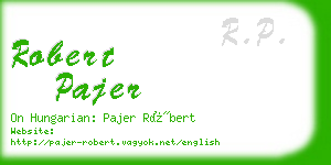 robert pajer business card